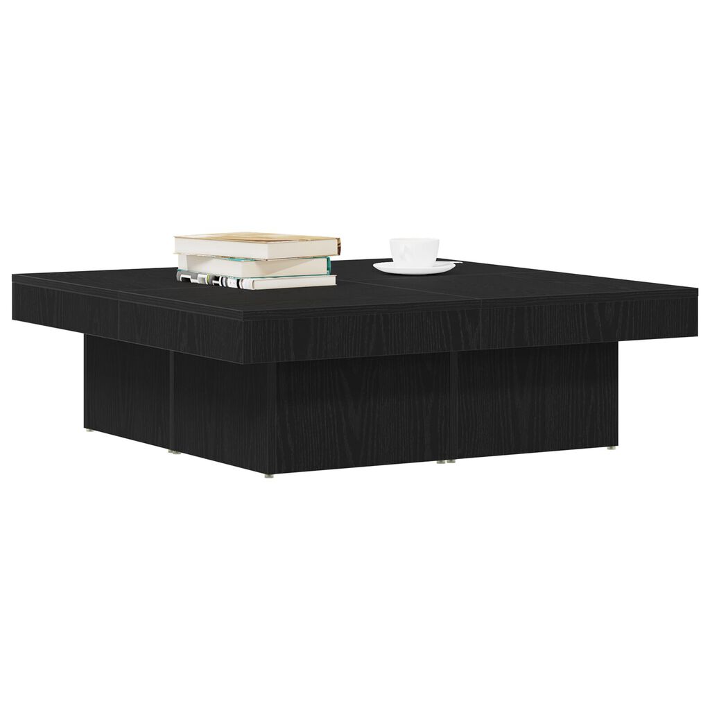 vidaXL Τραπέζι σαλονιού Μαύρο Δρυς 90x90x28 εκ. Φτιαγμένο από ξύλο