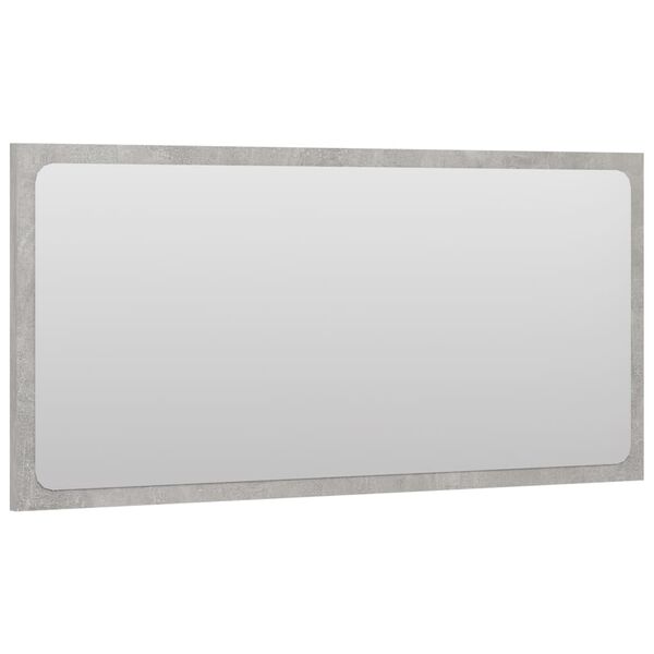 vidaXL Καθρέφτης Μπάνιου Γκρι Σκυροδέματος 80x1,5x37 εκ. Μοριοσανίδα