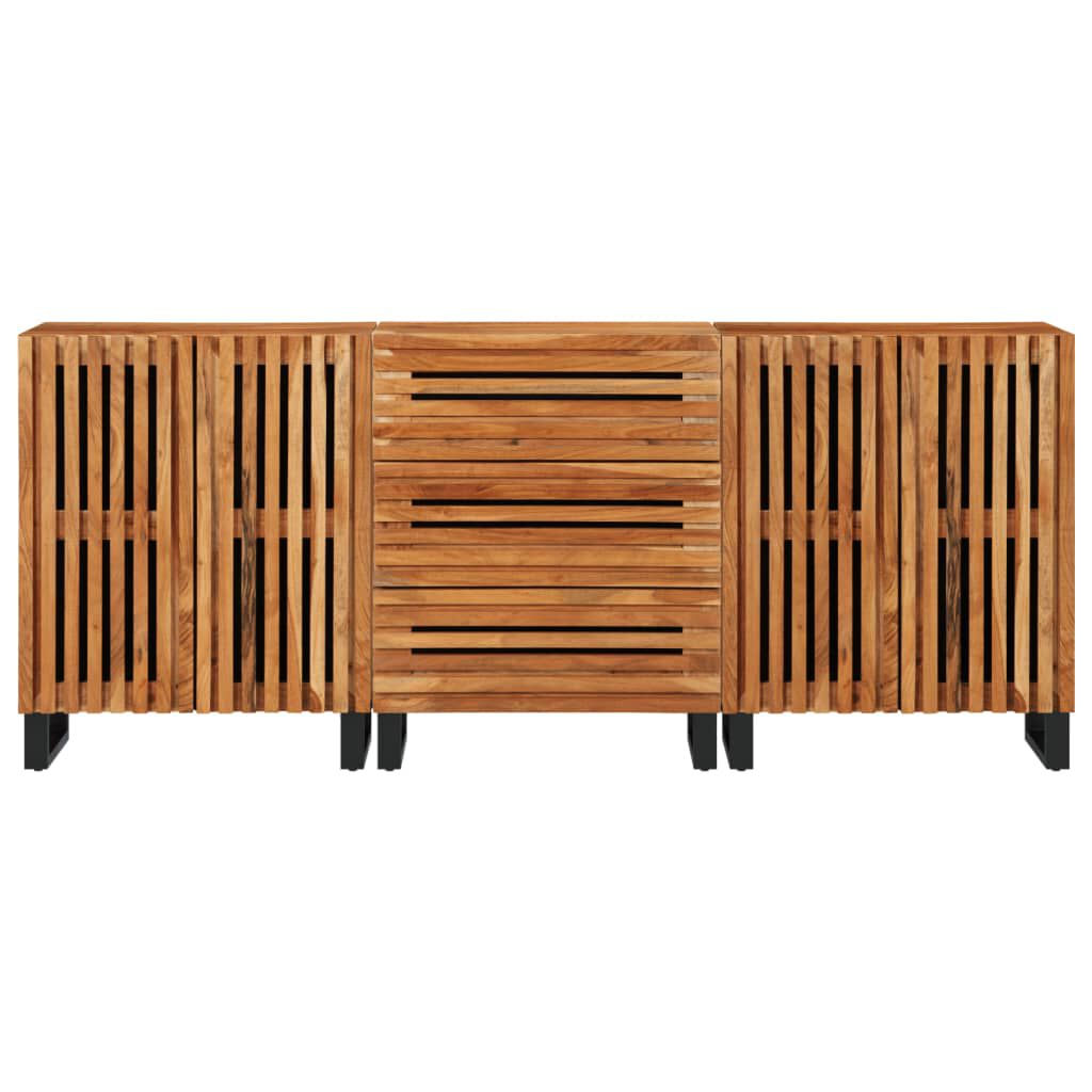 vidaXL Ντουλάπια 3 Τεμ. 60 x 34 x 75 εκ. από Μασίφ Ξύλο Ακακίας