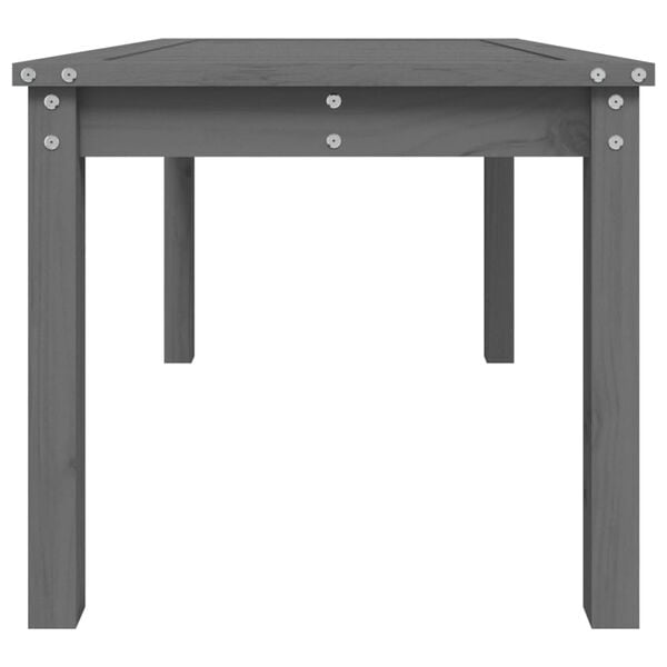 vidaXL Τραπέζι Κήπου Γκρι 82,5x50,5x45 εκ. από Μασίφ Ξύλο Πεύκου