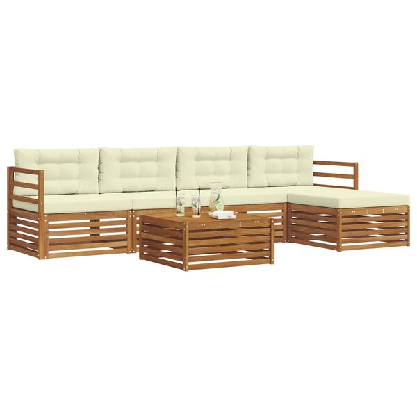 vidaXL &Sigma;&epsilon;&iota;&rho;ά &Kappa;&alpha;&nu;&alpha;&pi;έ &Epsilon;&xi;&omega;&tau;&epsilon;&rho;&iota;&kappa;&omicron;ύ &mu;&epsilon; &mu;&alpha;&xi;&iota;&lambda;ά&rho;&iota; 6 pcs &Phi;&upsilon;&sigma;&iota;&kappa;ό &kappa;&alpha;&iota; &Kappa;&rho;έ&mu;&alpha;