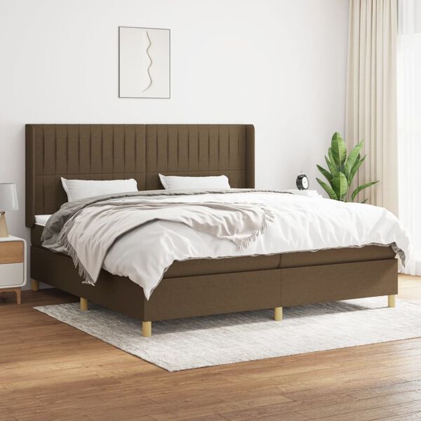 vidaXL &Kappa;&rho;&epsilon;&beta;ά&tau;&iota; Boxspring &mu;&epsilon; &Sigma;&tau;&rho;ώ&mu;&alpha; &Sigma;&kappa;&omicron;ύ&rho;&omicron; &Kappa;&alpha;&phi;έ 200x200 &epsilon;&kappa;. &Upsilon;&phi;&alpha;&sigma;&mu;ά&tau;&iota;&nu;&omicron;