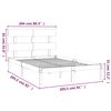 vidaXL Πλαίσιο Κρεβατιού 200 x 200 εκ. από Μασίφ Ξύλο