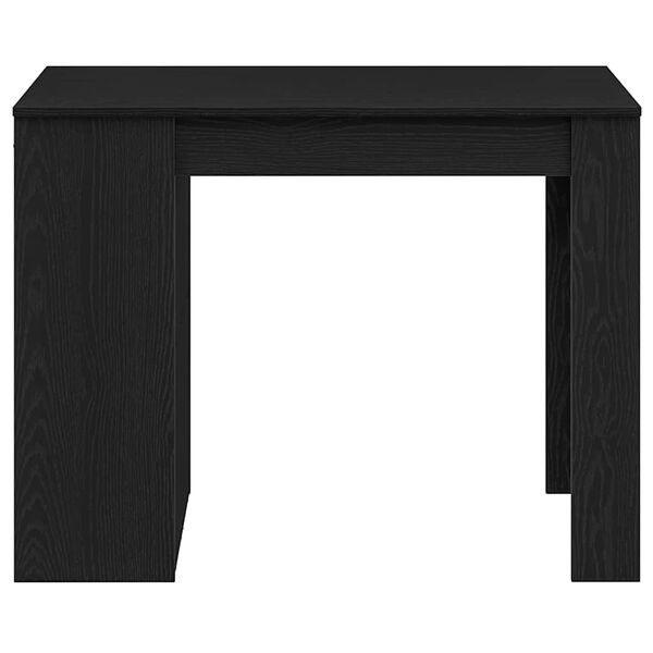 vidaXL Γραφείο με Συρτάρι και Ράφι Μαύρη Δρυ 102x62x77,5 cm