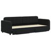 vidaXL Καναπές Κρεβάτι Συρόμενος Μαύρος 80x200 εκ. Βελούδινος Συρτάρια