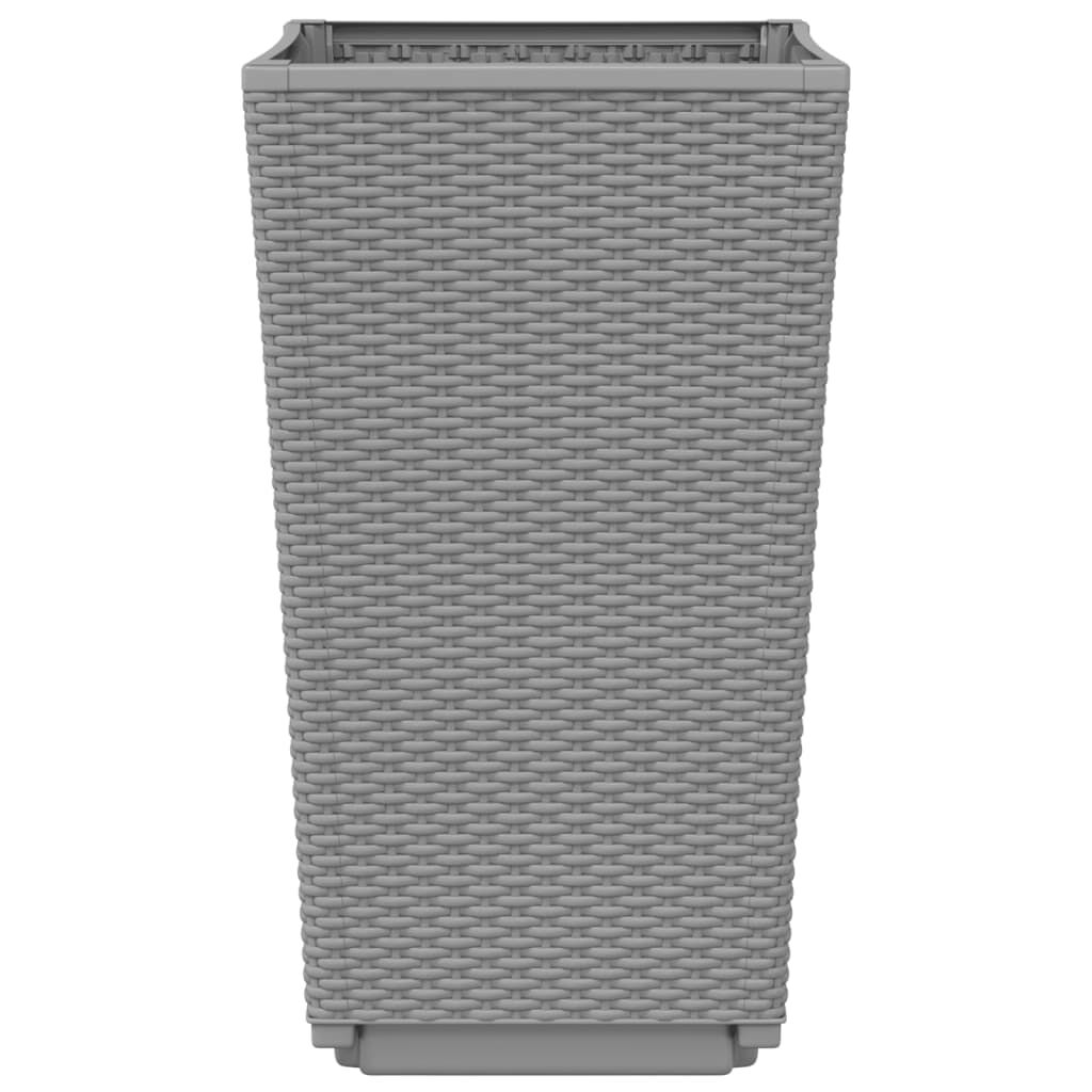 vidaXL Ζαρντινιέρες 4 τεμ. Αν. Γκρι 32,5x32,5x57 εκ. Πολυπροπυλένιο