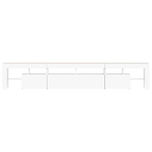 vidaXL Έπιπλο Τηλεόρασης με LED Λευκό 230x36,5x40 εκ.