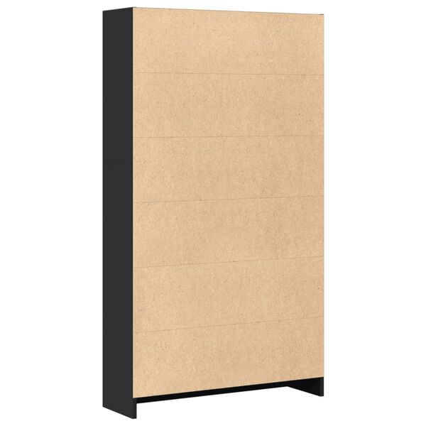 vidaXL Βιβλιοθήκη Μαύρη 80x24x143 εκ. από Επεξεργασμένο Ξύλο
