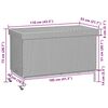 vidaXL Κουτί Αποθήκευσης Κήπου με Ρόδες 110x55x73 εκ. Συνθετικό Ρατάν