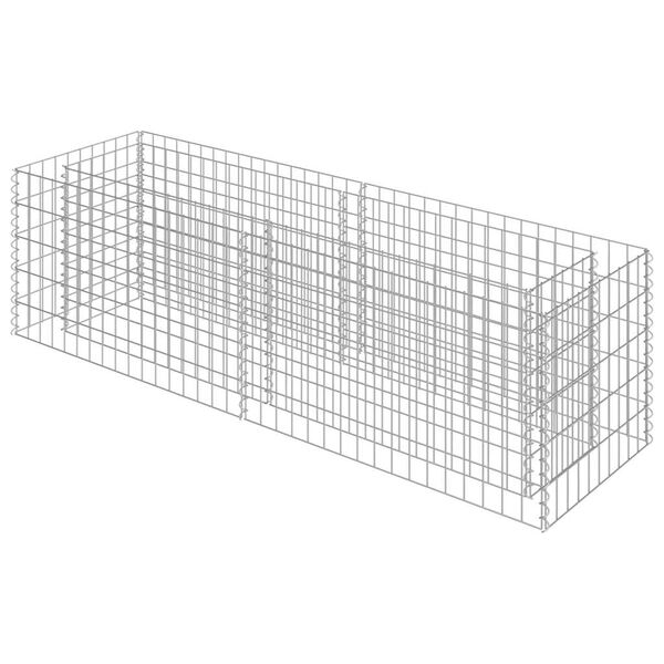 vidaXL Συρματοκιβώτιο-Γλάστρα Υπερυψωμένη 180x50x50 εκ. Γαλβ. Χάλυβας