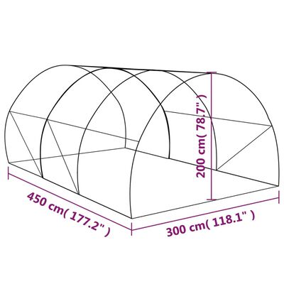 vidaXL Θερμοκήπιο 13,5 μ² 450 x 300 x 200 εκ.