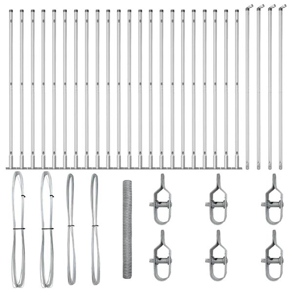 vidaXL &Sigma;&tau;ύ&lambda;&omicron;&sigmaf; &Pi;&epsilon;&rho;&iota;&phi;&rho;ά&xi;&epsilon;&omega;&nu; &Alpha;&sigma;&eta;&mu;ί 50 x 1,5 m (36 mm &nu;ή&mu;&alpha;) &Alpha;&tau;&sigma;ά&lambda;&iota;