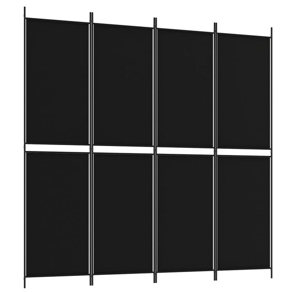 vidaXL Διαχωριστικό Δωματίου με 4 Πάνελ Μαύρο 200x200 εκ. από Ύφασμα