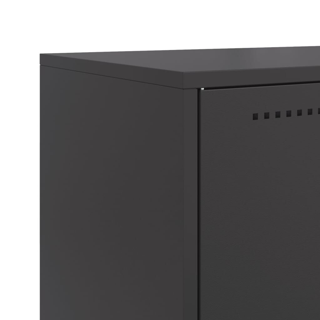 vidaXL Ψηλός Μπουφές Μαύρος 68,5 x 38,5 x 107 εκ. Ατσάλινος