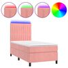 vidaXL &Kappa;&rho;&epsilon;&beta;ά&tau;&iota; Boxspring &mu;&epsilon; &Sigma;&tau;&rho;ώ&mu;&alpha; & LED &Rho;&omicron;&zeta; 100x200 &epsilon;&kappa;. &Beta;&epsilon;&lambda;&omicron;ύ&delta;&iota;&nu;&omicron;