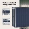 vidaXL Αποθήκη Κήπου Επιτοίχια Ανθρακί 118 x 288 x 178 εκ από Ατσάλι