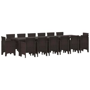 vidaXL &Sigma;έ&tau; &phi;&alpha;&gamma;&eta;&tau;&omicron;ύ &gamma;&iota;&alpha; &kappa;ή&pi;&omicron; 15 pcs &Kappa;&alpha;&phi;έ Rattan Polt