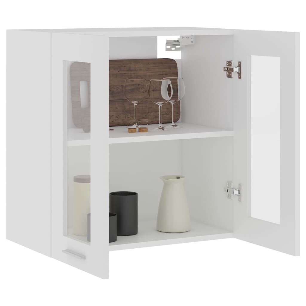 vidaXL Ντουλάπι Κρεμαστό με Τζάμι Lyon Λευκό 60x31x60εκ. από