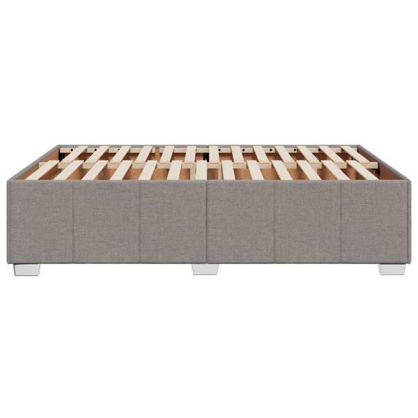 vidaXL Σκελετός Κρεβατιού Χωρίς Στρώμα Taupe 140x200 εκ. Υφασμάτινο