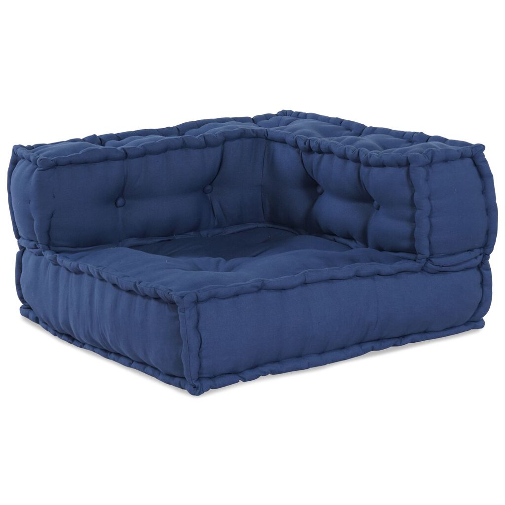 vidaXL Μοντέρνα Πουφ Indigo 140x70x36 Υφάσματος