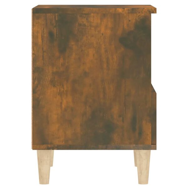 vidaXL Κομοδίνο Καπνιστή Δρυς 40x35x50 εκ.