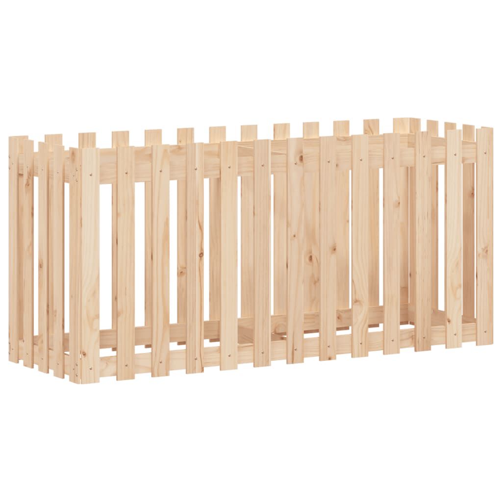 vidaXL Ζαρντινιέρα Υπερυψωμένη Σχ Φράχτη 150 x 50 x 70 εκ. Μασίφ Πεύκο