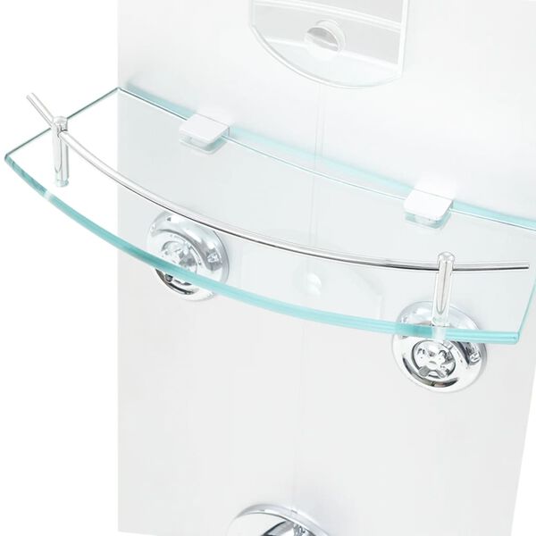 vidaXL Στήλη Ντους Υδρομασάζ Ασημί 25 x 43 x 120 εκ.