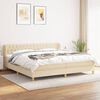 vidaXL &Kappa;&rho;&epsilon;&beta;ά&tau;&iota; Boxspring &mu;&epsilon; &Sigma;&tau;&rho;ώ&mu;&alpha; &Kappa;&rho;&epsilon;&mu; 200x200 &epsilon;&kappa;. &Upsilon;&phi;&alpha;&sigma;&mu;ά&tau;&iota;&nu;&omicron;