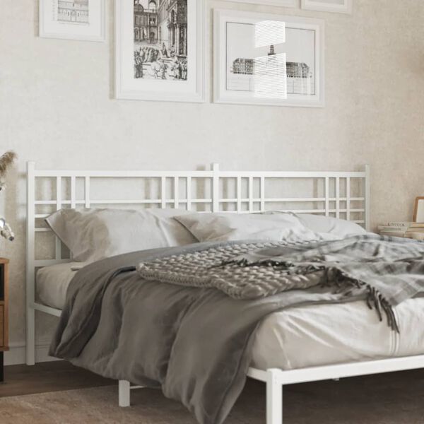 vidaXL Κεφαλάρι Λευκό 200 εκ. Μεταλλικό