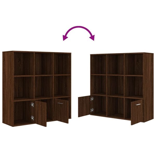 vidaXL Βιβλιοθήκη Καφέ Δρυς 98 x 30 x 98 εκ.