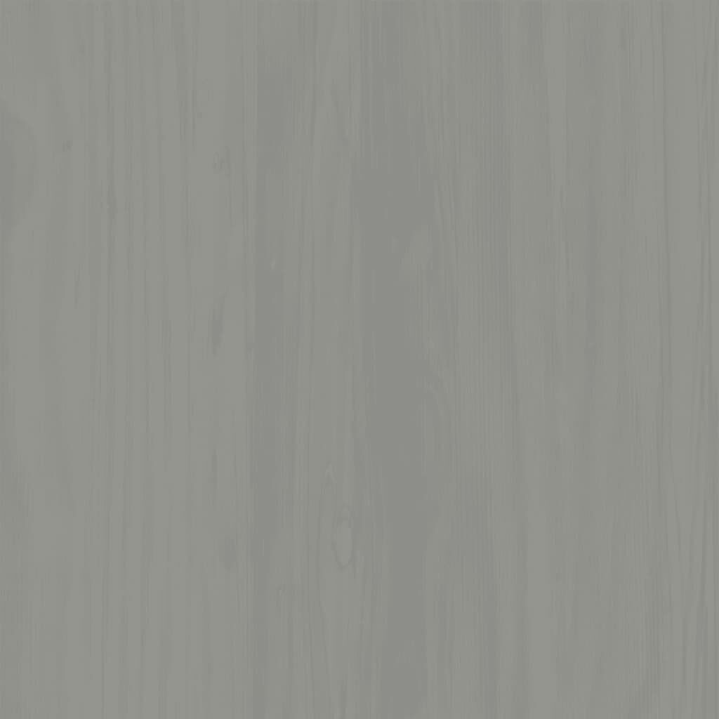 vidaXL Ντουλάπι με Συρτάρια VIGO Γκρι 78x40x75 εκ. Μασίφ Ξύλο Πεύκου