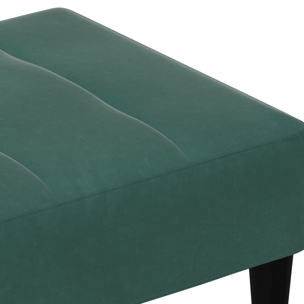 vidaXL Υποπόδιο Σκούρο Πράσινο 77x55x31 εκ. Βελούδινο