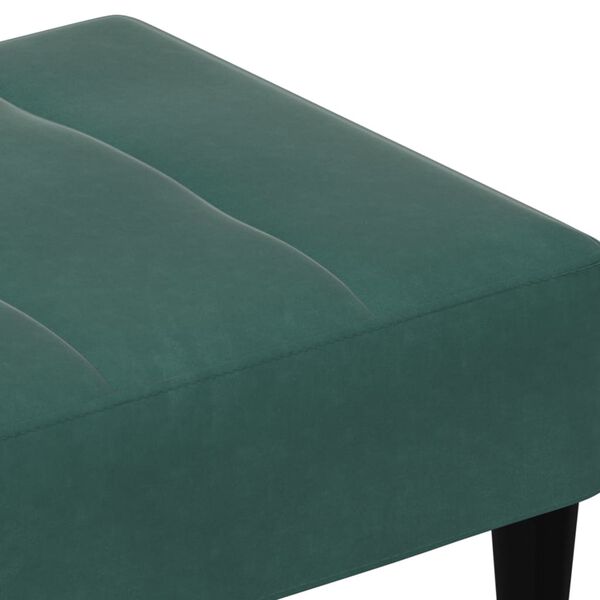 vidaXL Υποπόδιο Σκούρο Πράσινο 77x55x31 εκ. Βελούδινο