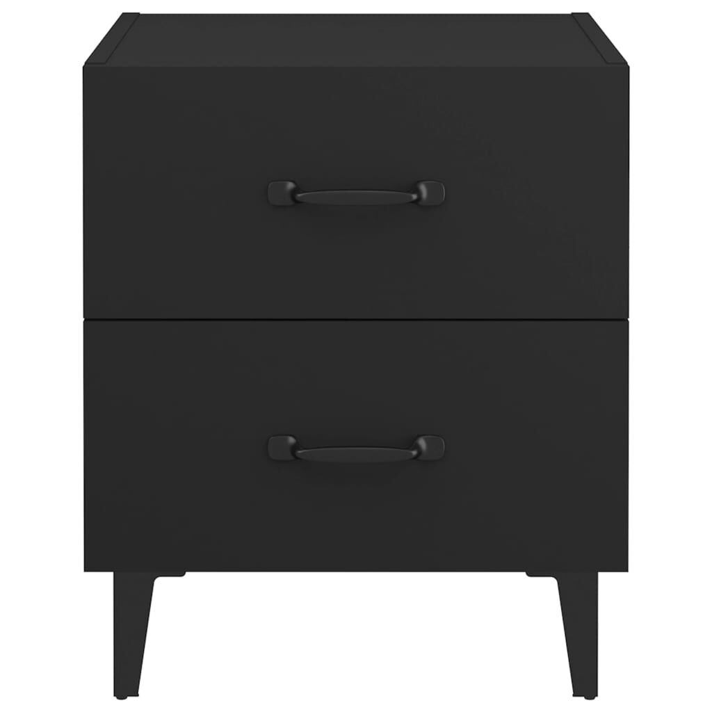 vidaXL Κομοδίνα 2 τεμ. Μαύρα 40 x 35 x 47,5 εκ.
