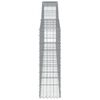 vidaXL Συρματοκιβώτια Τοξωτά 2 τεμ. 400x30x100/120 εκ. Γαλβαν. Ατσάλι