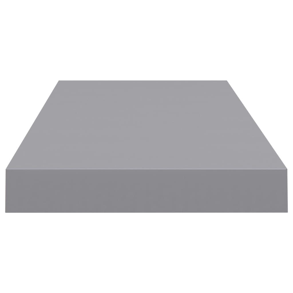 vidaXL Ράφια Τοίχου 2 τεμ. Γκρι 60 x 23,5 x 3,8 εκ. MDF