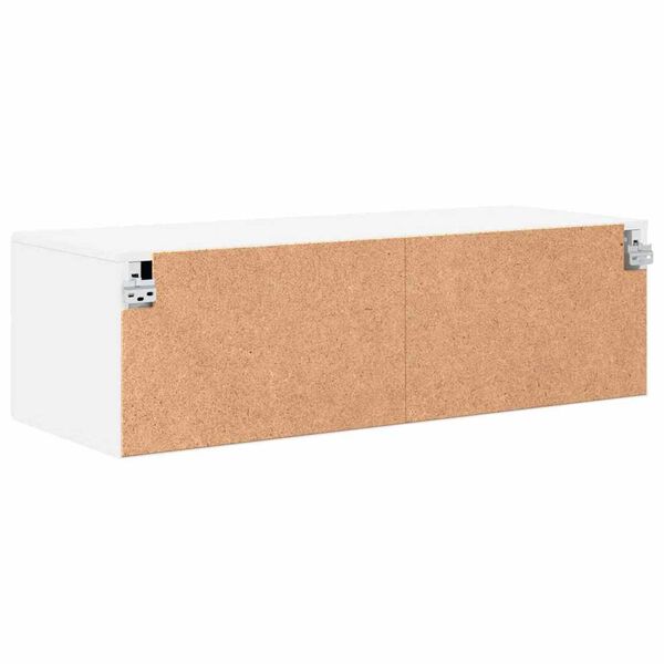 vidaXL Ντουλάπι TV με ράφι Λευκό 100.5 x 39 x 30 εκ Επεξεργασμένο ξύλο