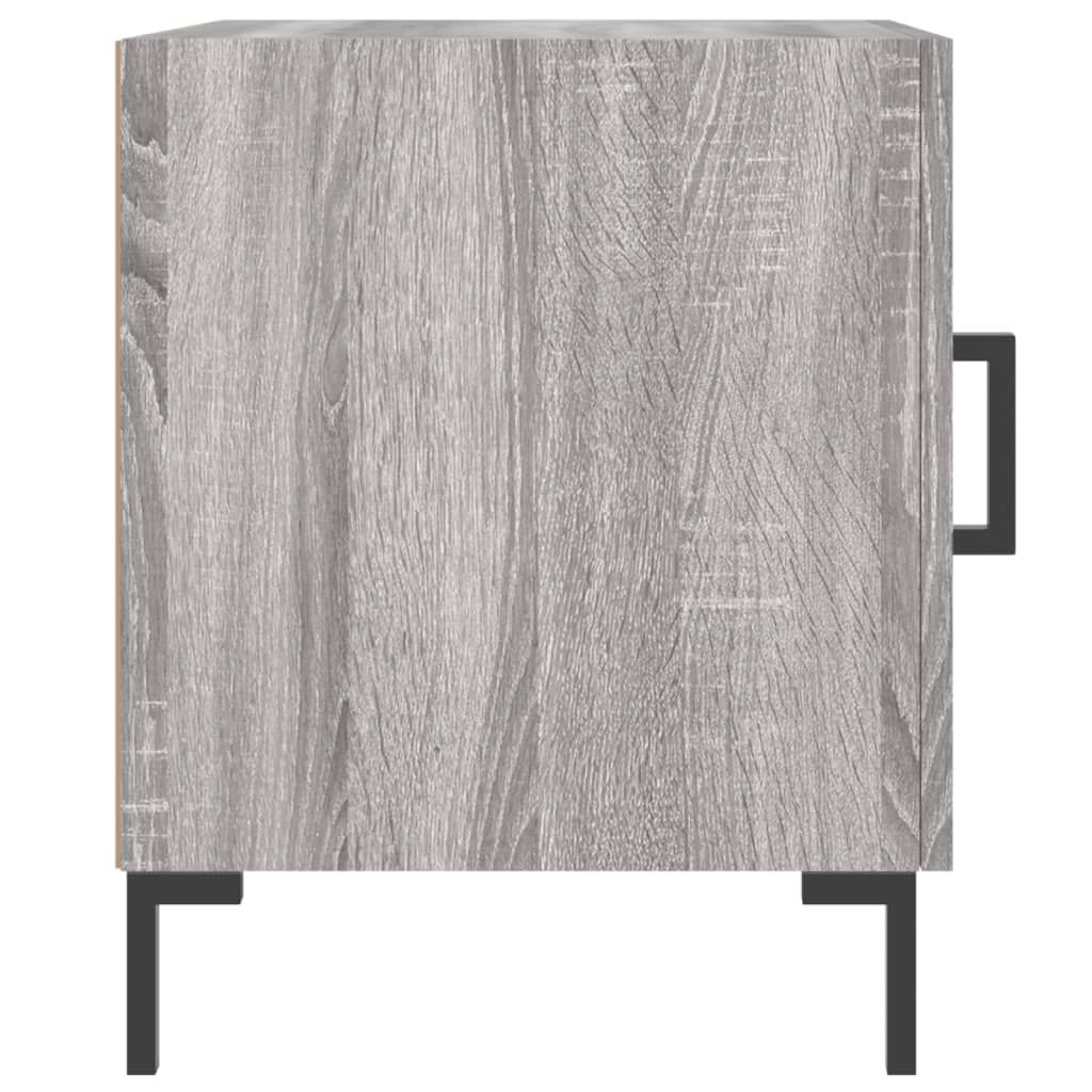 vidaXL Κομοδίνα 2 τεμ. Γκρι Sonoma 40 x 40 x 50 εκ. από Επεξεργ. Ξύλο