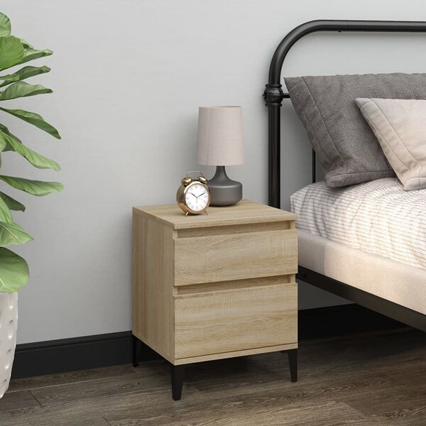 vidaXL Κομοδίνα 2 τεμ. Sonoma Δρυς 40 x 35 x 50 εκ.