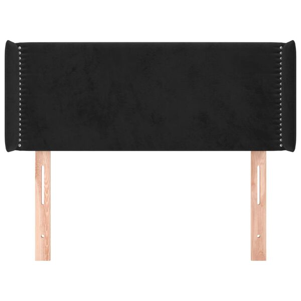 vidaXL Κεφαλάρι με Πτερύγια Μαύρο 103x16x78/88 εκ. Βελούδινο