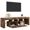 vidaXL Έπιπλο Τηλεόρασης με LED Καπνιστή Δρυς 140 x 36,5 x 40 εκ.