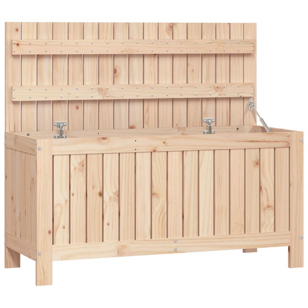 vidaXL Μπαούλο Αποθήκευσης Κήπου 76x42,5x54 εκ. Μασίφ Ξύλο Πεύκου