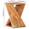 vidaXL Τραπεζάκι Βοηθητικό 35 x 35 x 55εκ. από Μασίφ Ξύλο Ακακίας