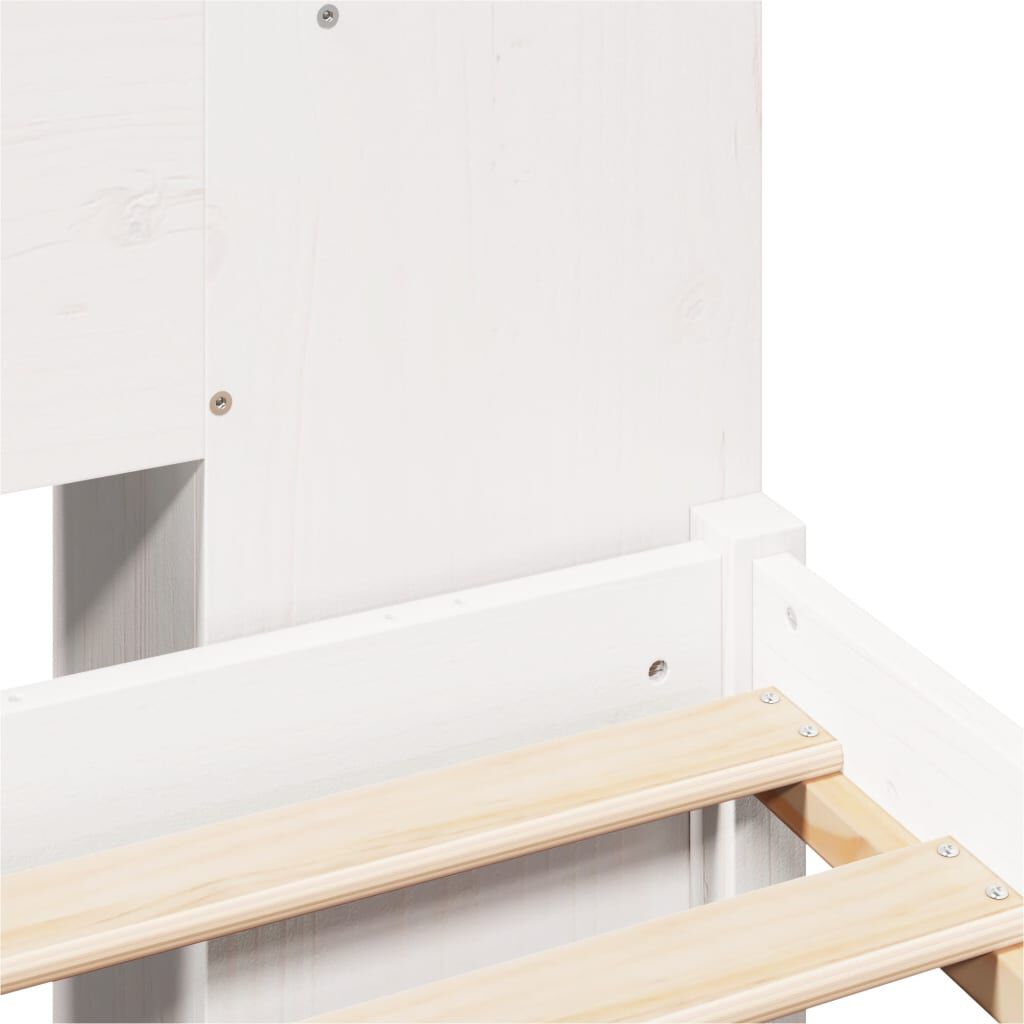 vidaXL Κρεβάτι Βιβλιοθήκη Χωρίς Στρώμα 150x200 εκ Μασίφ Ξύλο Πεύκου