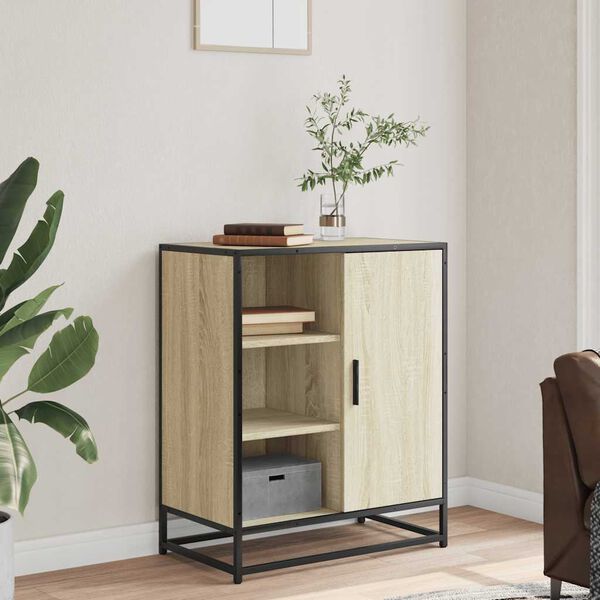 vidaXL Sideboard Sonoma Oak 62x35x76 cm &Kappa;&alpha;&tau;&alpha;&sigma;&kappa;&epsilon;&upsilon;&alpha;&sigma;&mu;έ&nu;&omicron; &xi;ύ&lambda;&omicron;