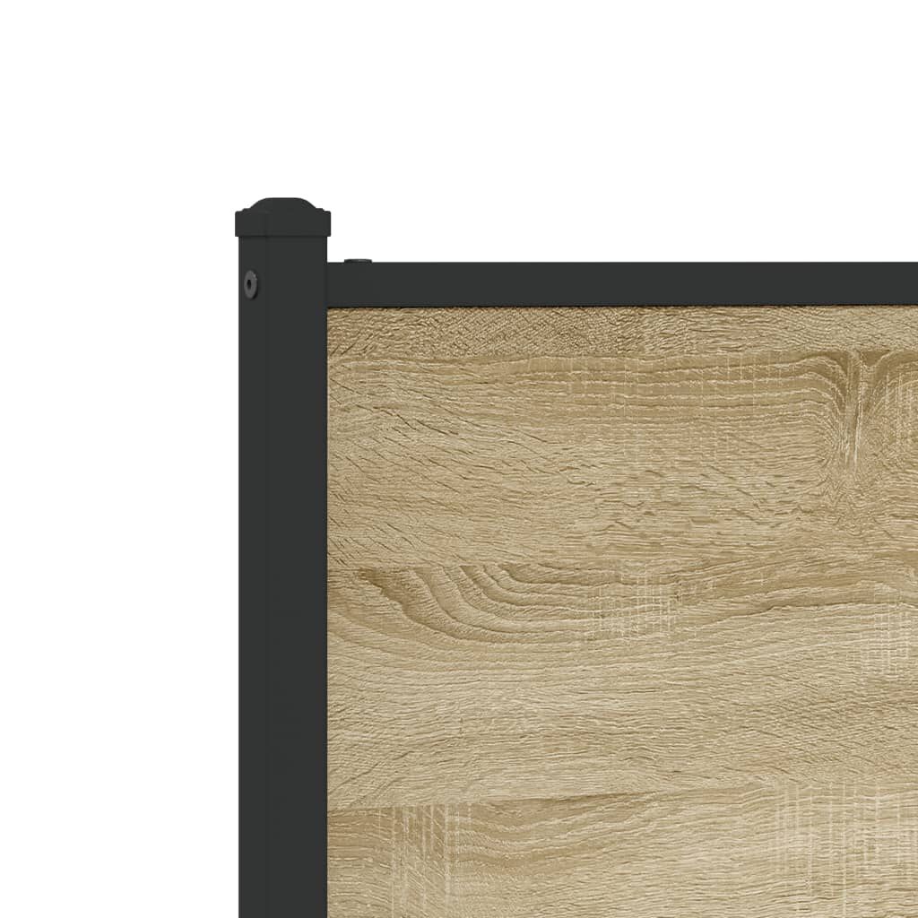 vidaXL Σκελετός Κρεβ. Χωρίς Στρώμα Sonoma Δρυς 75x190 εκ. Μεταλλικό