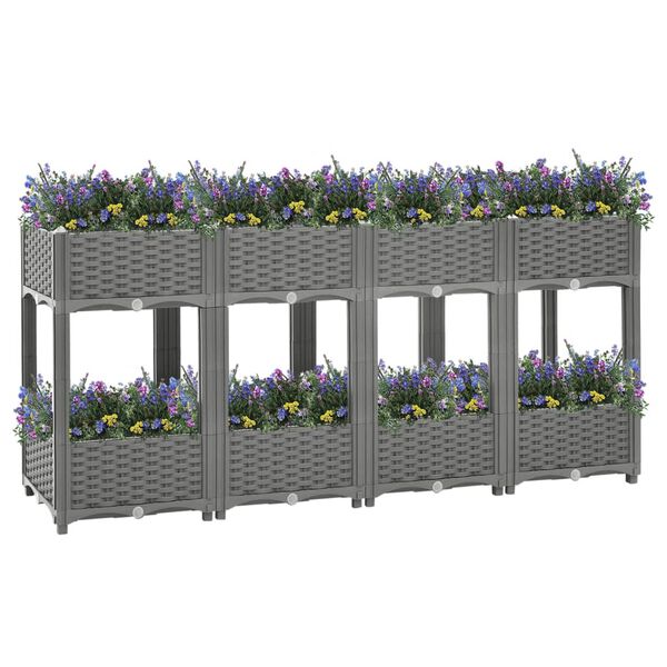 vidaXL Ζαρντινιέρα 160 x 40 x 71 εκ. από Πολυπροπυλένιο
