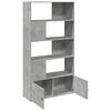 vidaXL Βιβλιοθήκη Γκρι Σκυροδέματος 100x36x189 εκ. Επεξεργ. Ξύλο