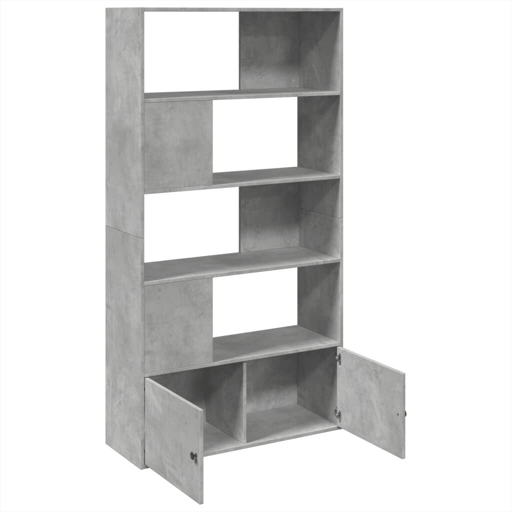 vidaXL Βιβλιοθήκη Γκρι Σκυροδέματος 100x36x189 εκ. Επεξεργ. Ξύλο