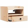 vidaXL Κομοδίνο με συρτάρι Καφέ 38 x 36 x 29.5 εκ Μασίφ ξύλο πεύκου